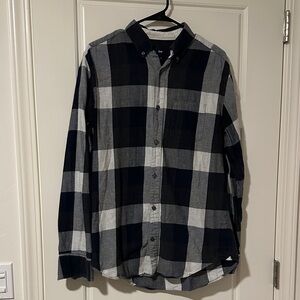 GAP Dark Plaid Light Flannel Shirt